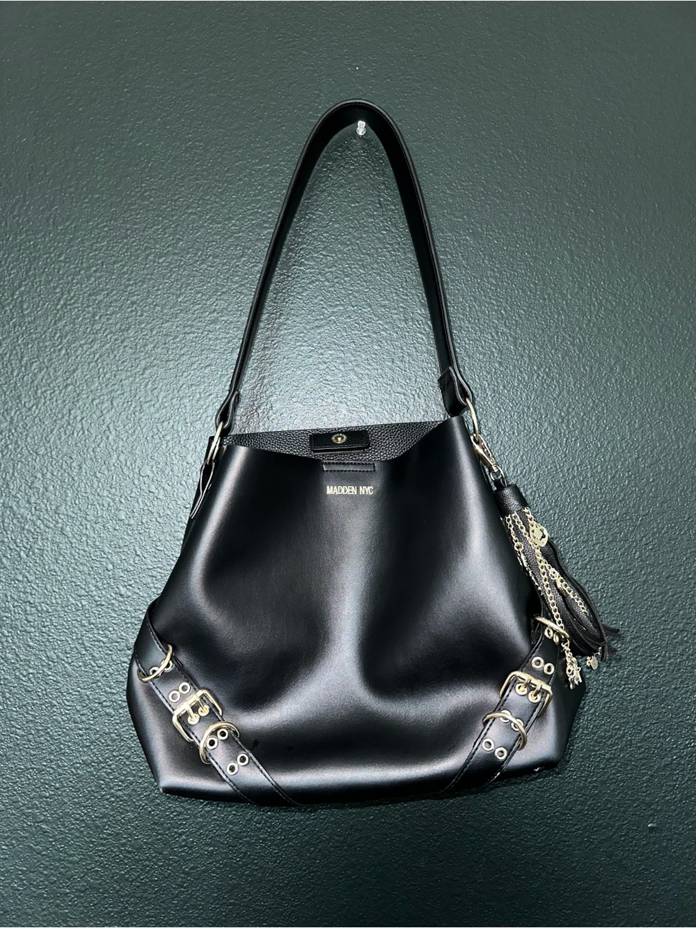 Black Leather Shoulder Bag